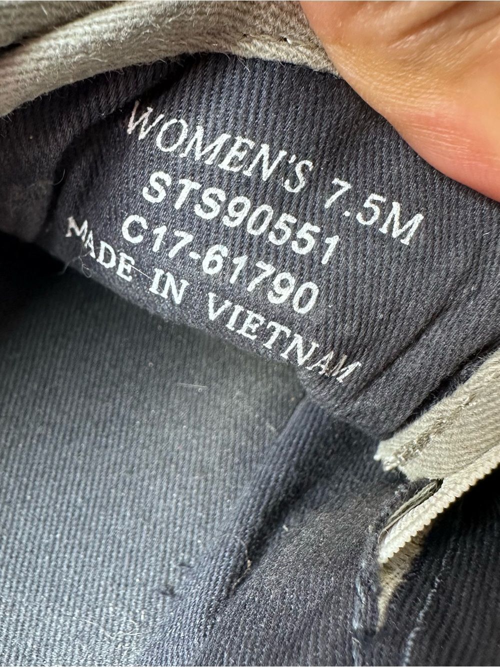 Sperry Top-Sider Pier View Gray Canvas Low-Top Sneakers with Tan Laces Size 7.5 - Picture 3 of 12